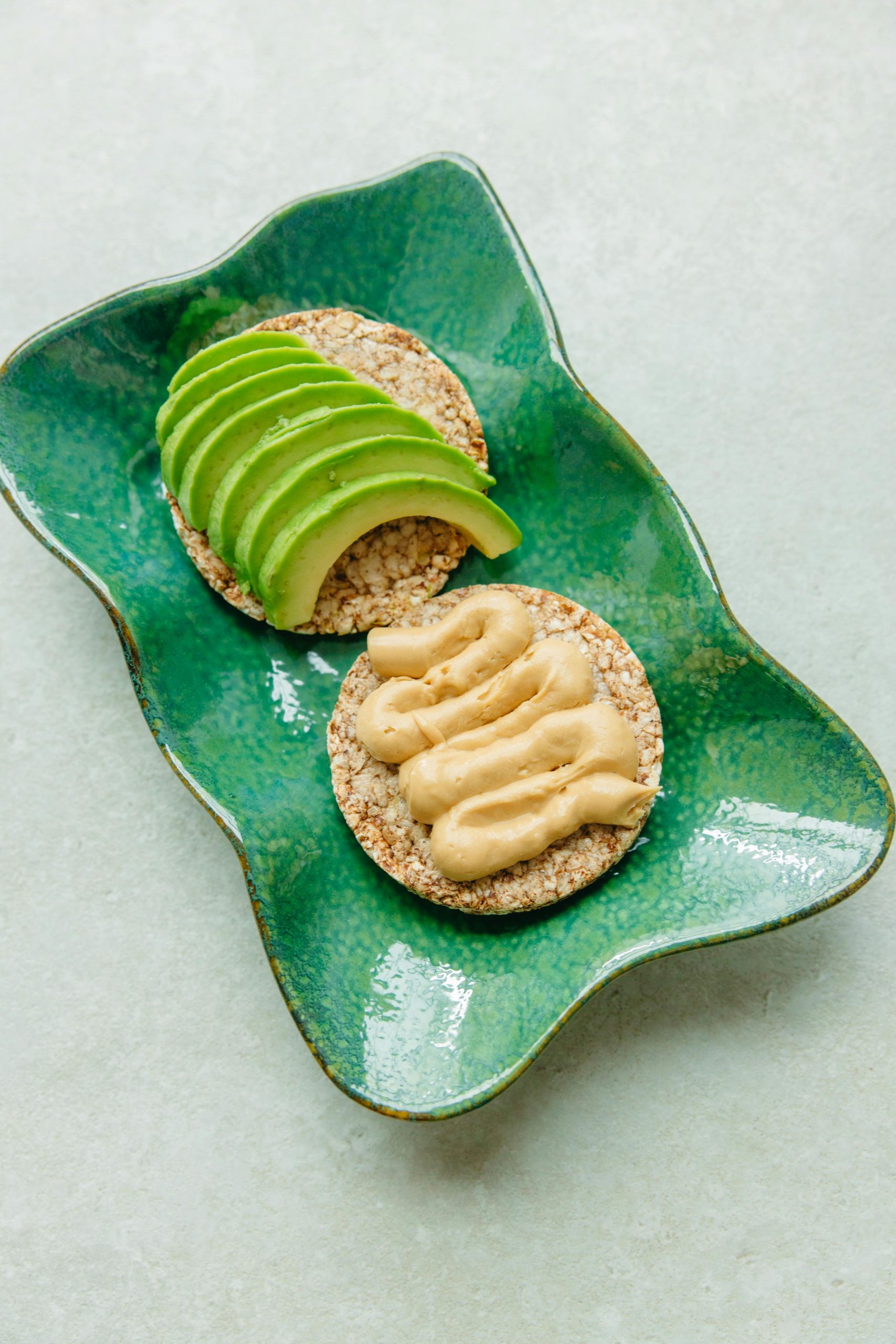 rice cake with avocado